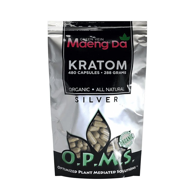 OPMS Kratom Capsules (Maeng Da Green Vein, 480CT)