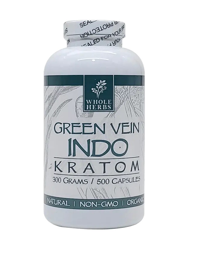 Whole Herbs Kratom (Maeng Da Green Vein, 500ct)