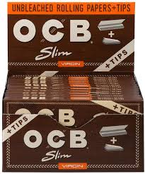 OCB rolling Paper + Tips  24pk (Regular Slim Virgin)
