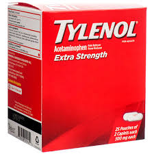 Tylenol Caplets (Extra Strength, 25 Pouches)