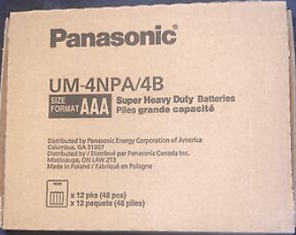 Panasonic 4pk -12ct (AAA)