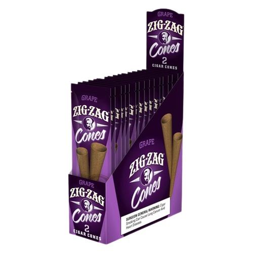 Zig Zag 2 Cones 15pk (Grape)