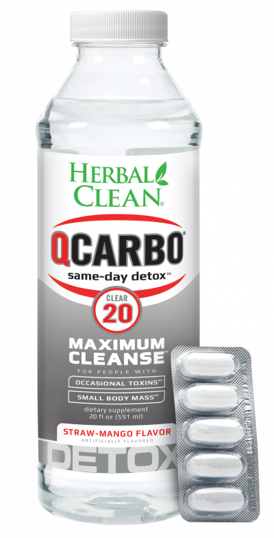 Qcarbo clear 20oz 5tabs (Strawberry Mango)