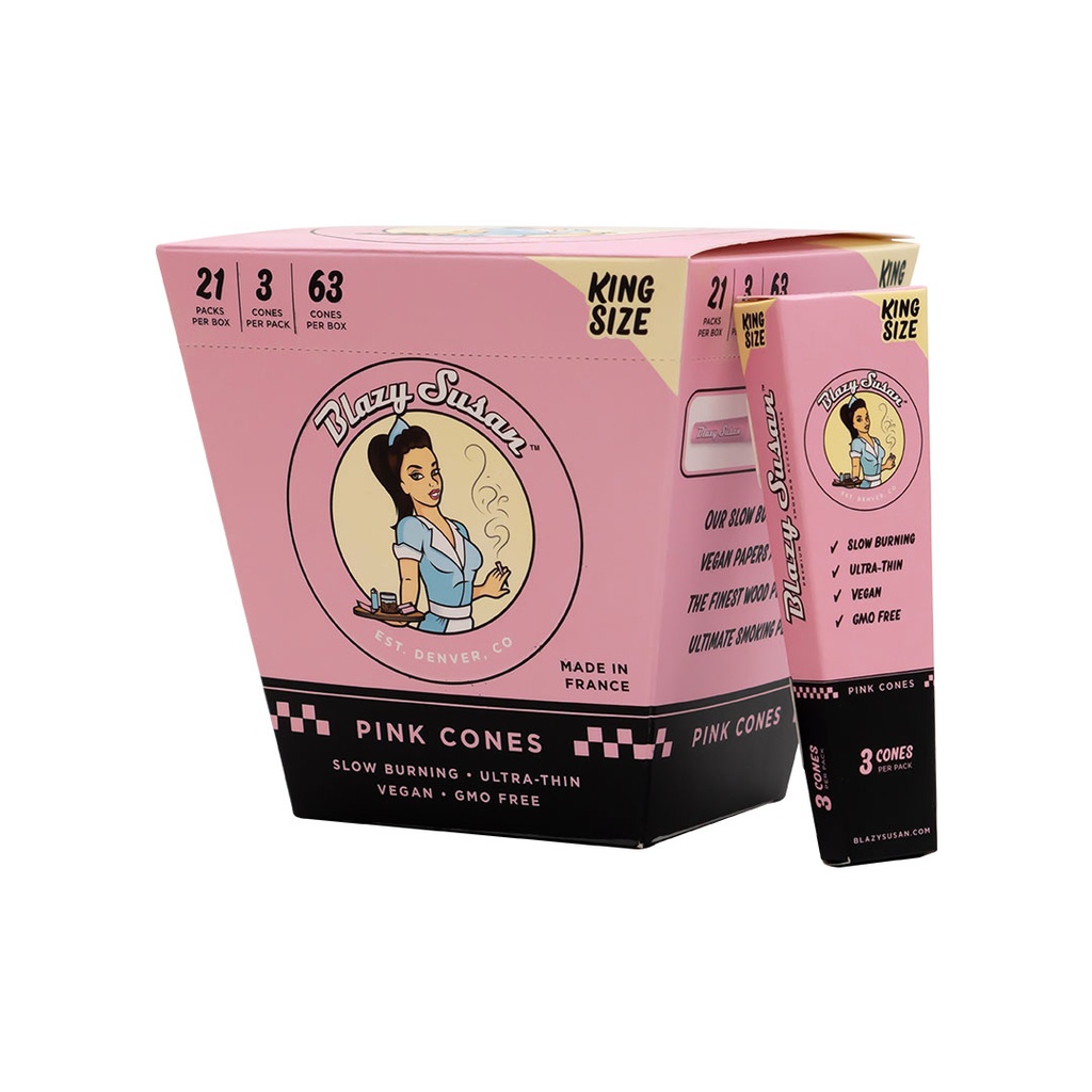 Blazy Suzan Cones - 21pk (1 -1/4 6pk, Pink)